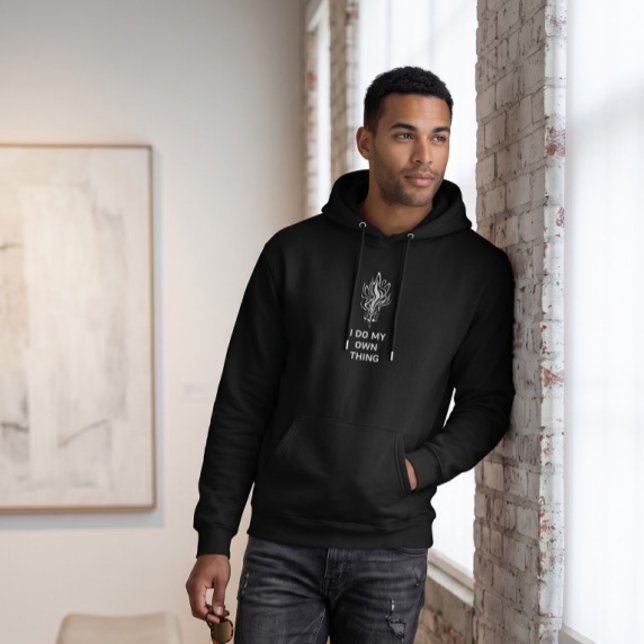 Urbaner schwarzer Kapuzenpullover mit minimalistis Hoodie (Von Creator hochgeladen)