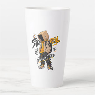 Urbaner Streetwear-Mode-Charakter – Coole Graffiti Milchtasse