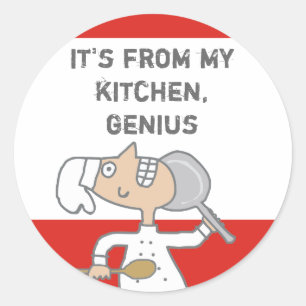 urbanes Comic Koch Geschenkkochen Tagestift.. Runder Aufkleber