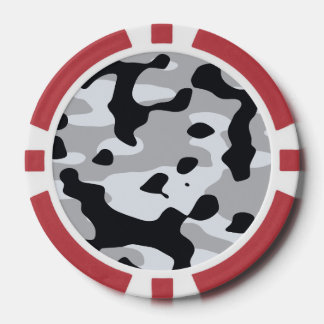 Urbanes Tarnmuster mit hohem Kontrast Pokerchips