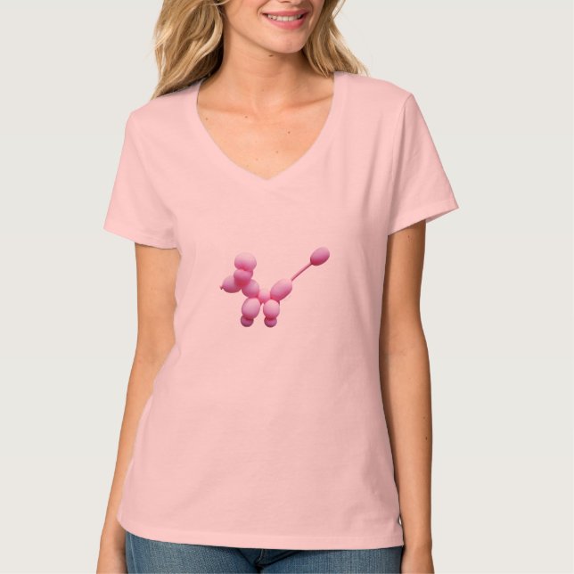Urbangear | rosa Pudel T-Shirt (Vorderseite)