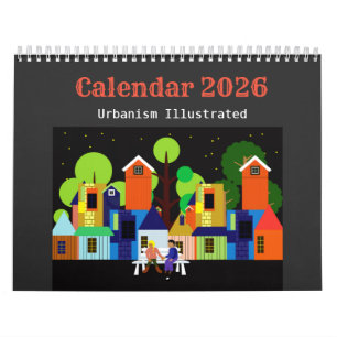 Urbanismus illustrierter Kalender