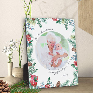 Urbebene Weihnachten Baby Fotoplakette Fotoplatte