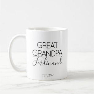 Urbegrüßungsgeschenk für den Namen des Urgroßvater Kaffeetasse