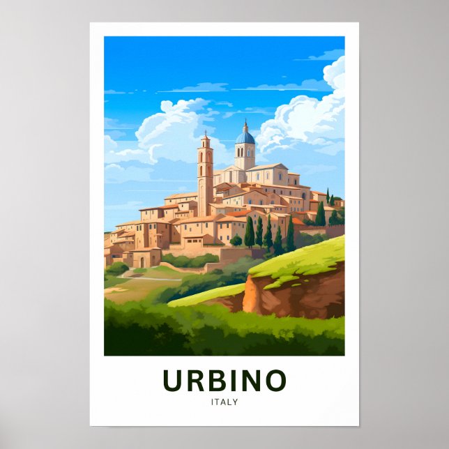 Urbino Italy Travel Print Poster (Vorne)