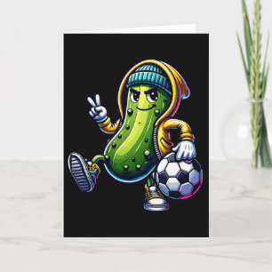 Urbyn Pickle Fußballspieler Coole Cartoon Vibes Karte