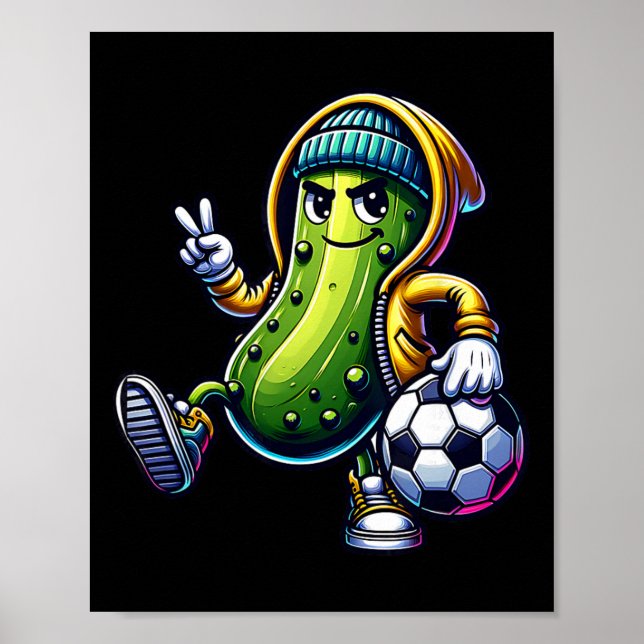 Urbyn Pickle Soccer Player Cool Cartoon Vibes  Poster (Vorne)