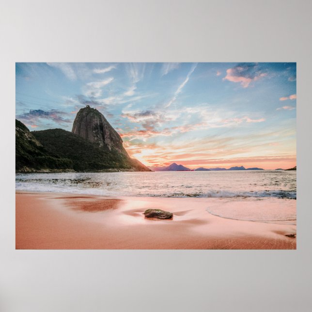 Urca Beach in Rio de Janeiro, Brasilien Poster (Vorne)
