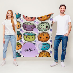 Urchin mit Sternen Print Fleecedecke
