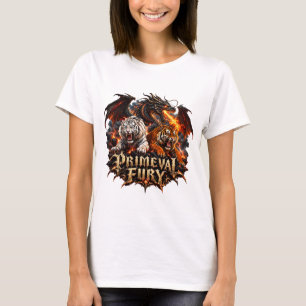 Urdrache-Furor-Drache-Tiger-Shirt, epischer Feuera T-Shirt