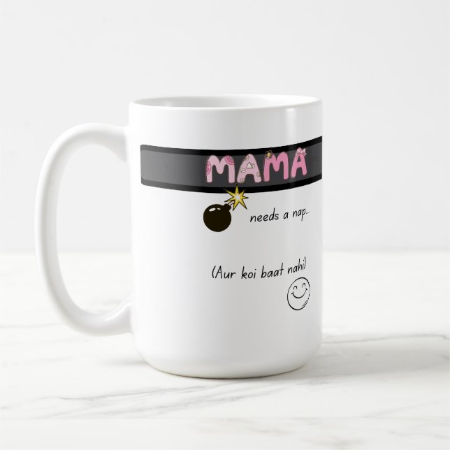 Urdu Desi Lustiges Mamma Leben Kaffeetasse (Links)