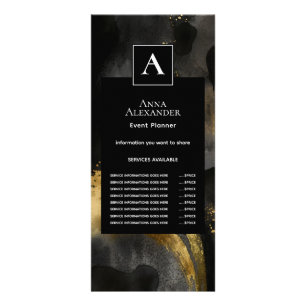 Ureigenes Sweep Schwarzes Gold Abstract Design Werbekarte
