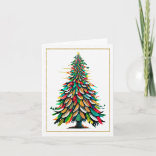 Ureinwohner Amerikas Feather Christmas Tree Karte