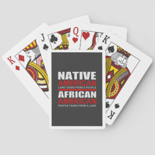 Ureinwohner Amerikas und Afroamerikaner Spielkarten
