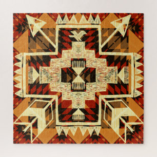 Ureinwohner Amerikas, Vintage handgezeichnet abstr Puzzle