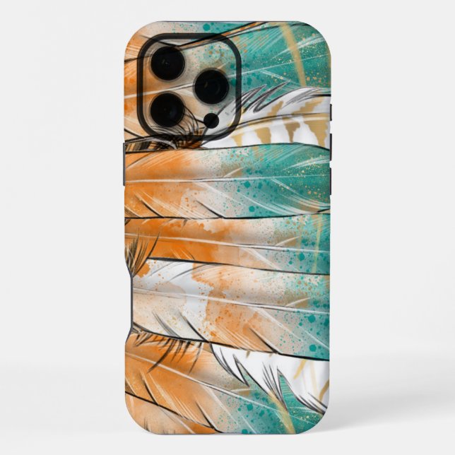Ureinwohner-Feder-iPhone-Hülle iPhone Hülle (Rückseite)