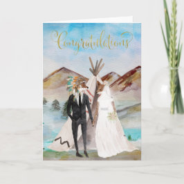 Ureinwohner-Glückwünsche auf Ihrer Hochzeit Karte