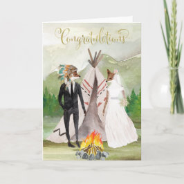 Ureinwohner-Glückwünsche auf Ihrer Hochzeit Karte
