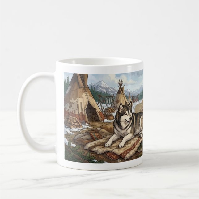 Ureinwohner Malamute   Kaffeetasse (Links)
