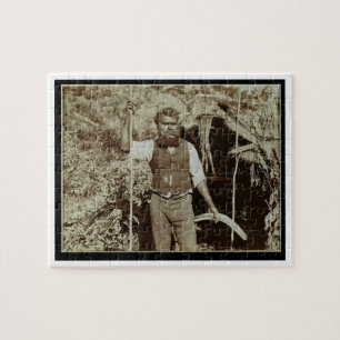 Ureinwohner mit einem Bumerang, c.1860s Puzzle
