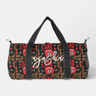 Ureinwohner MMIW Rot-Schwarzes Powwow Duffle Bag