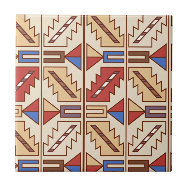 Ureinwohner-Muster Fliese (Vorderseite)