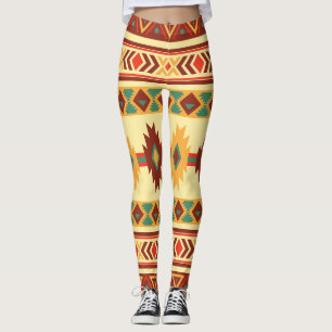 Ureinwohner-Muster: Sonnige Erdtöne Leggings