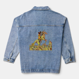 Ureinwohner Pferd Native Indian Damen Jacke Denim