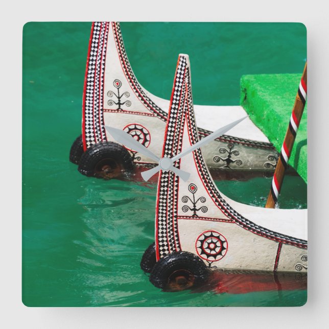 Ureinwohner Quadratische Wanduhr (Vorderseite)