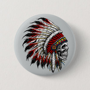 Ureinwohner-Schädelknopf Button