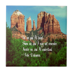 Ureinwohner-Sprichwort Fliese