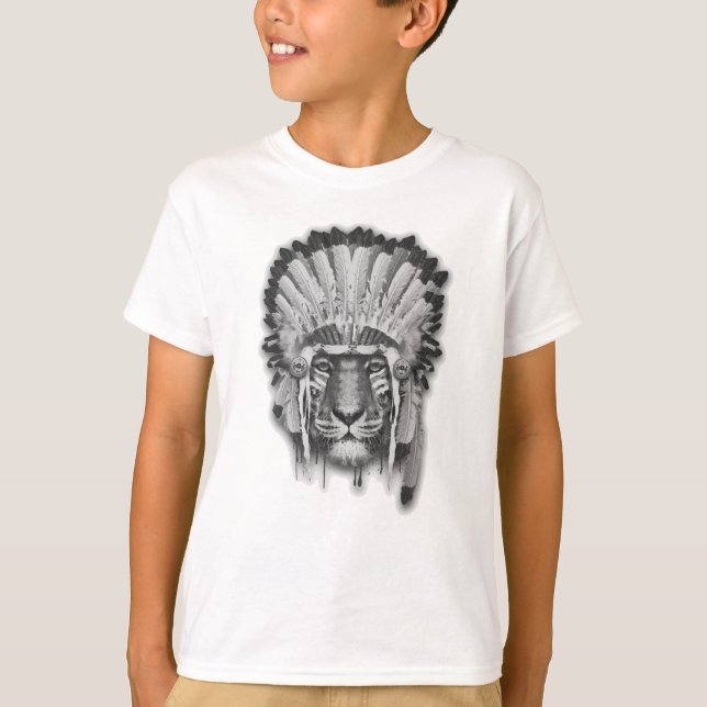 Ureinwohner-Tiger-Leiter T-Shirt (Vorderseite)
