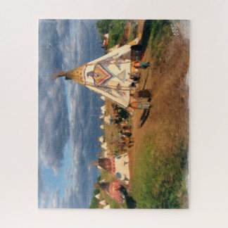 Ureinwohnerlager mit Tipis Puzzle