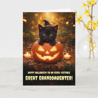 Urenkelin Frohes Halloween Süße Katze Karte