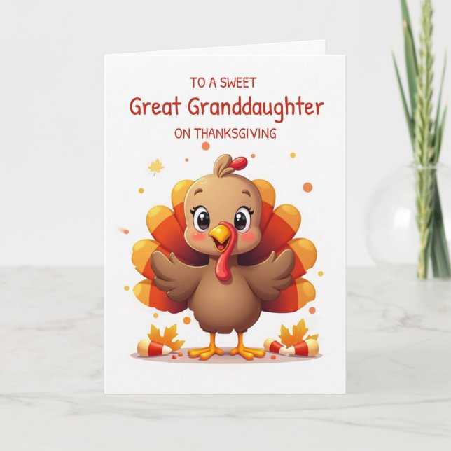 Urerbin Thanksgiving Süße Candy Corn Karte (Vorderseite)