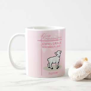 Urgroßenkelin Taufe Rosa Mädchen Lamm Kaffeetasse