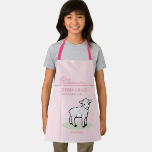 Urgroßenkelin Taufe Rosa Mädchen Lamm Schürze