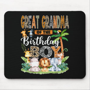 Urgroßmutter des Geburtstagsjungen Dschungelsafari Mousepad