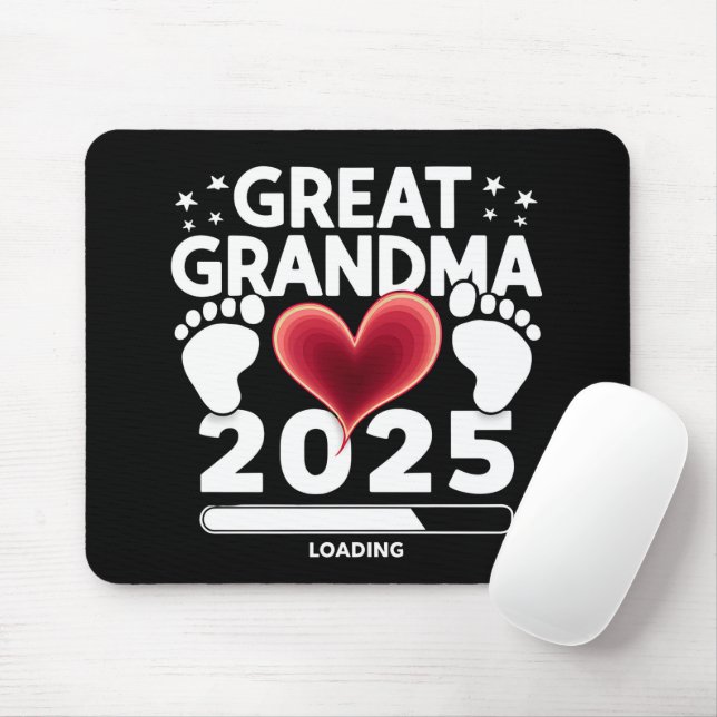 Urgroßmutter Loading 2025 Schwangerschaftsankündig Mousepad (Mit Mouse)