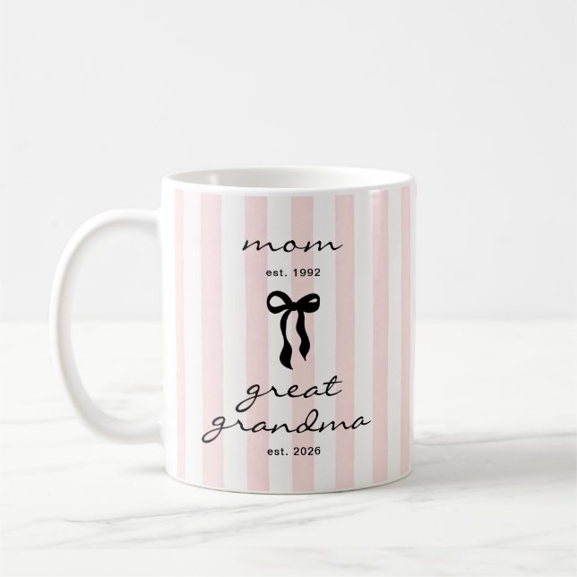 Urgroßmutter-Tasse Rosa Schleife Geschenk Kaffeetasse (Links)