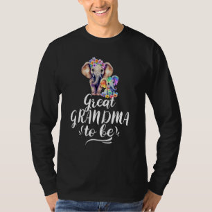 Urgroßmutter wird Elefant-Baby-Party Bunt T-Shirt