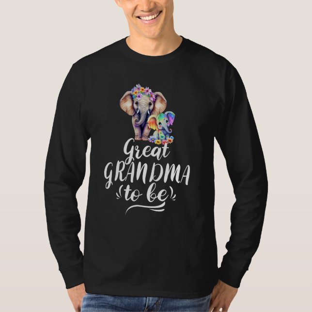 Urgroßmutter wird Elefant-Baby-Party Bunt  T-Shirt (Vorderseite)