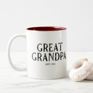 Urgroßvater Gründungsjahr Zweifarbige Tasse