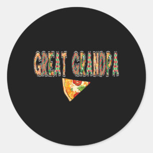 Urgroßvater Pizza Geburtstags-Squad Crew Familie Runder Aufkleber