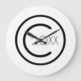 Urheberrecht Moderne Typografie Große Wanduhr