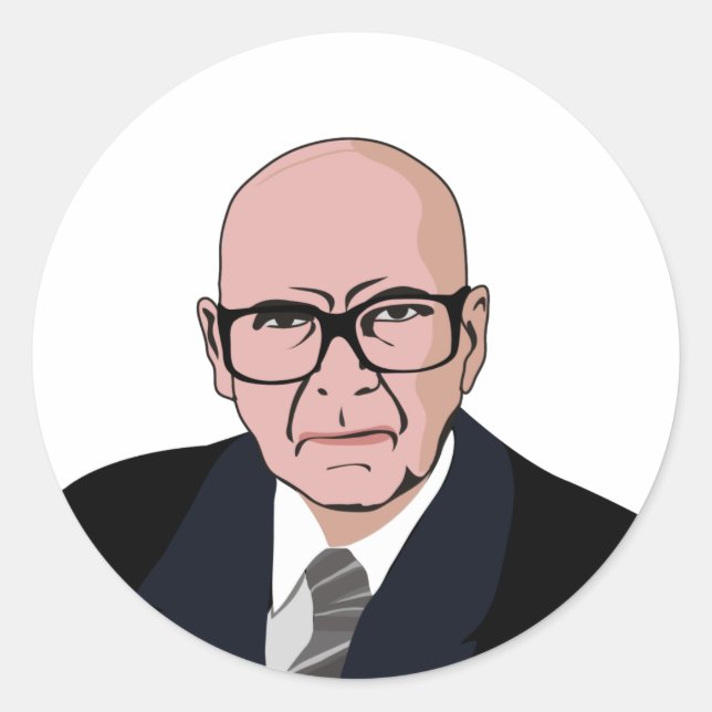 Urho Kaleva Kekkonen Runder Aufkleber (Vorderseite)