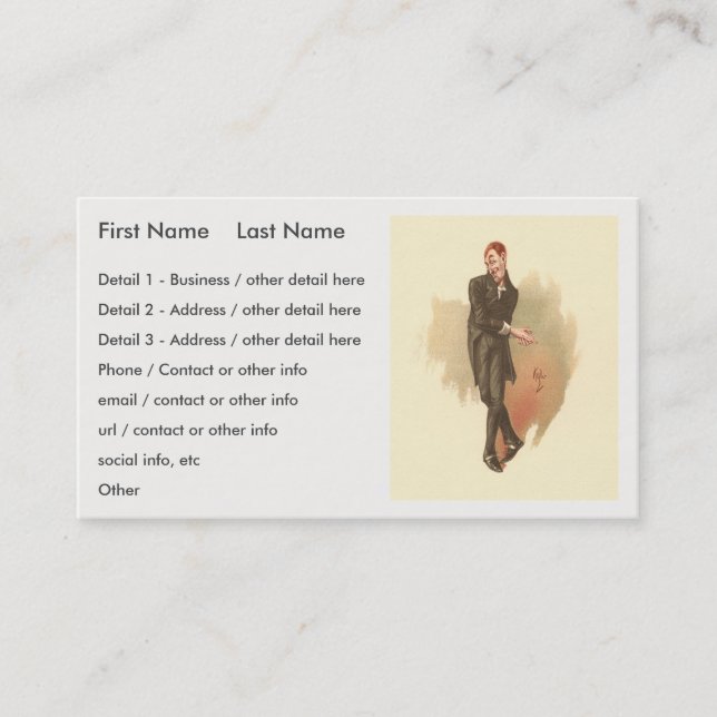 Uriah Heep von Kyd von Dickens' David Copperfield Visitenkarte (Vorderseite)