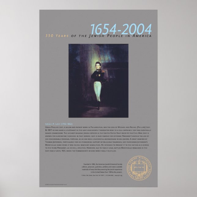 Uriah P. Levy (1792-1862) Poster (Vorne)