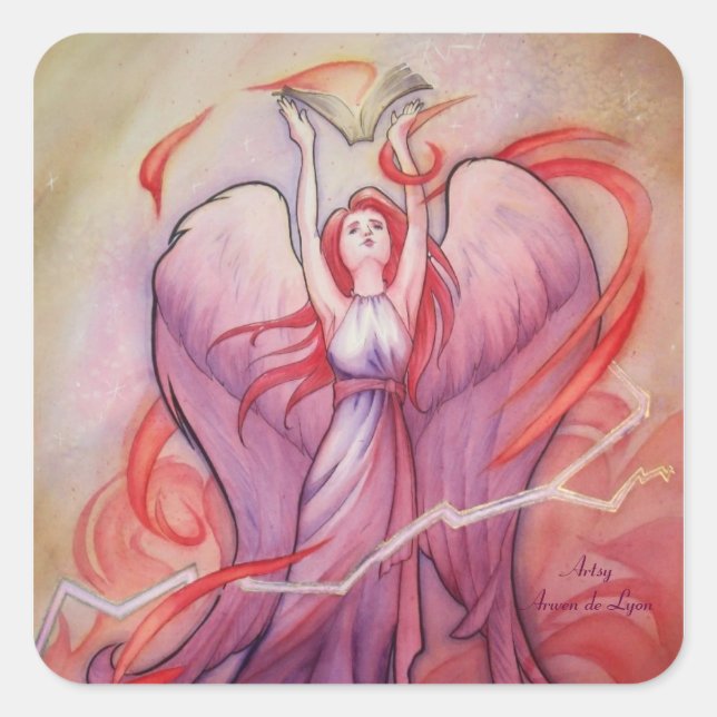 Uriel Quadratischer Aufkleber (Vorderseite)