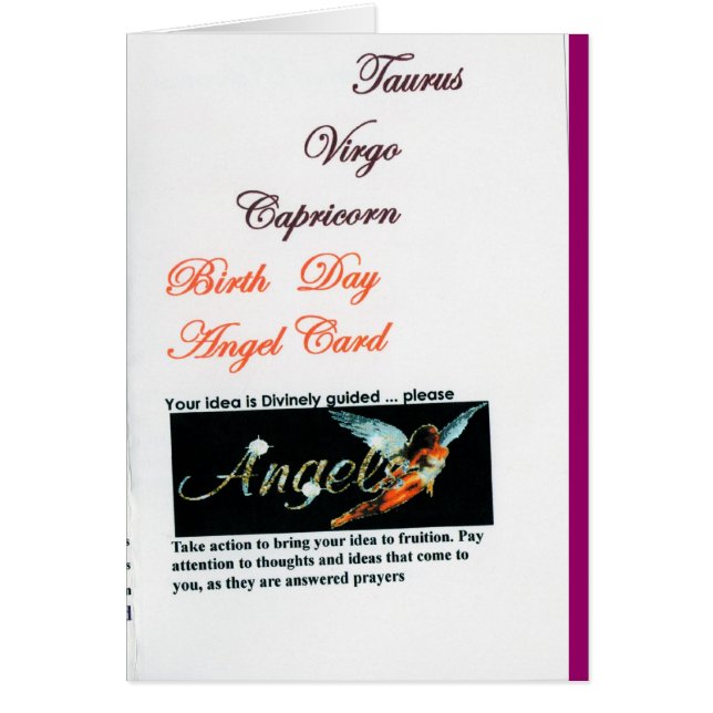 Uriel Tierkreis-Geburts-Karte (Vorne)